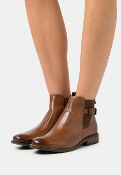 Anna Field LEATHER - Botines - Cognac, Mujer