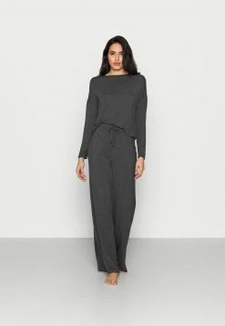 Anna Field JERSEY WIDE LEG PJ SET - Pijama - Dark Grey, Mujer -Anna Field Ventas 2022 030542e67f7d489a9ce3043aa4d6d956