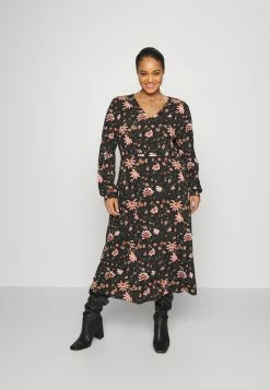 Anna Field Vestido Informal - Black/pink/orange, Mujer