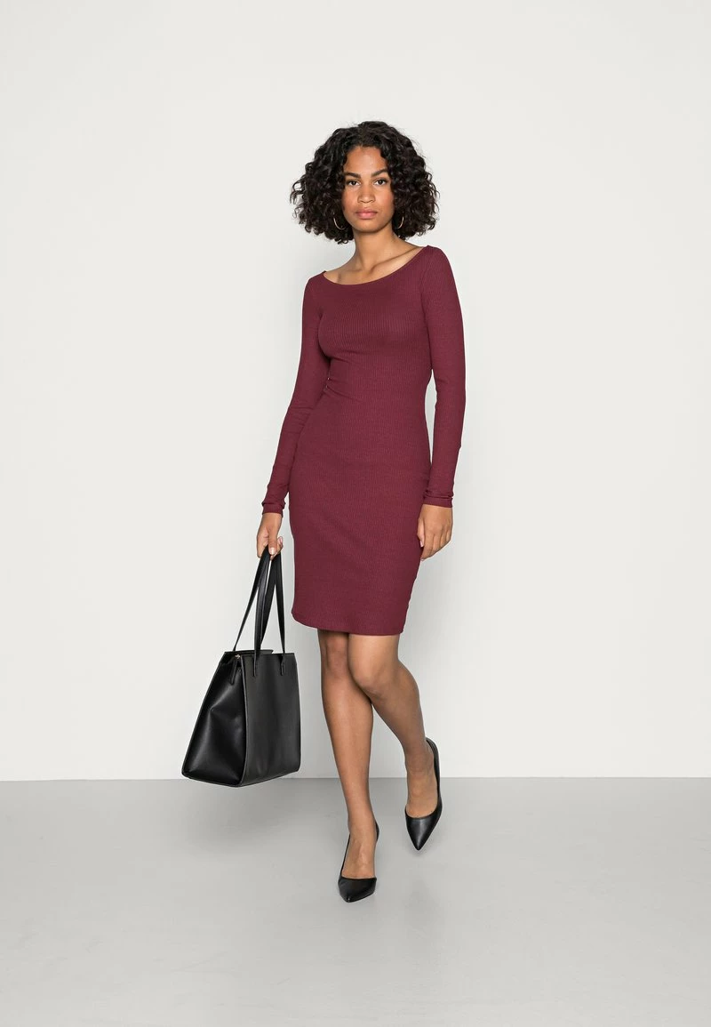 Anna Field Vestido De Punto - Bordeaux, Mujer 4 Anna Field Vestido De Punto - Bordeaux, Mujer - Imagen 2