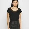 Anna Field Camiseta Básica - Black, Mujer -Anna Field Ventas 2022 0ab3ca79741c481386cb5db8482b5b9d