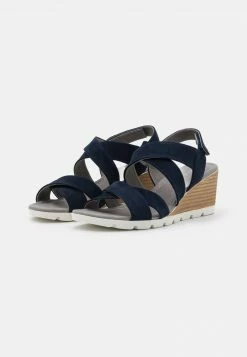 Anna Field LEATHER - Sandalias De Cuña - Blue, Mujer -Anna Field Ventas 2022 0b332b5c87f14b7d8bfdcaf0a8aed343