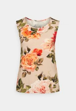 Anna Field Top - Off White/multi Coloured, Mujer