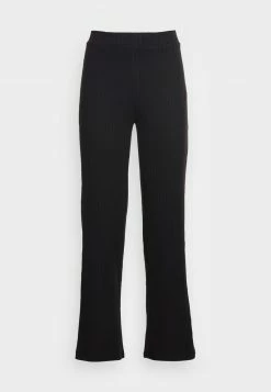 Anna Field RIBBED WIDE LEG TROUSERS - Pantalones - Black, Mujer -Anna Field Ventas 2022 10cd40ea6db649c696aafd3ae36bfb9c