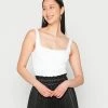 Anna Field MINIMAL TANK WITH SQUARE ROUND NECKLINE - Top - White, Mujer -Anna Field Ventas 2022 115b883f46944f48a715b437af89376f