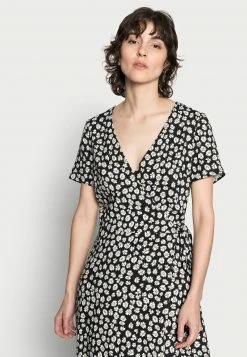 Anna Field WRAP DRESS - Vestido Informal - Black/white, Mujer -Anna Field Ventas 2022 1360a5a36a8a41609bae71160ea29d4a