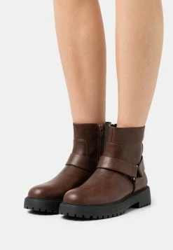 Anna Field Botines Con Plataforma - Dark Brown, Mujer
