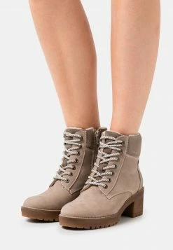 Anna Field LEATHER - Botines Bajos - Khaki, Mujer