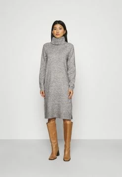 Anna Field Vestido De Punto - Mottled Dark Grey, Mujer