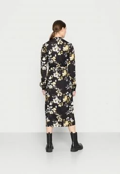 Anna Field SHIRT COLLAR MIDI BELTED DRESS - Vestido Camisero - Black/yellow/white, Mujer -Anna Field Ventas 2022 20e1948ff8eb4707a0d78974b7e620a8