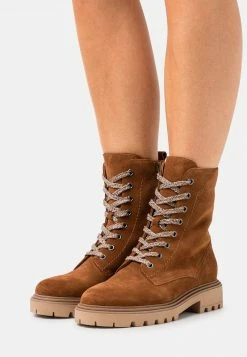 Anna Field LEATHER - Botines Con Cordones - Brown, Mujer