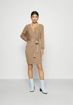 Anna Field Vestido De Punto - Mottled Dark Brown, Mujer