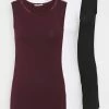 Anna Field 3 PACK - Top - Black/white/dark Red, Mujer -Anna Field Ventas 2022 2e374b032b5a46c78652fa6d54560153