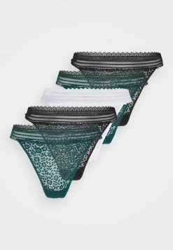 Anna Field 5PP LACE THONG - Tanga - Teal/black/off-white, Mujer -Anna Field Ventas 2022 304638079ca84c3fb1c392213847d6e9