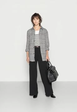 Anna Field WIDE LEG PANTS WITH DETAIL - Pantalones - Black, Mujer -Anna Field Ventas 2022 30f5dea136674dd6b3805287e1970c0c