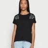 Anna Field MANDALA DITSY FLOWER SHOULDER TEE - Camiseta Estampada - Black, Mujer -Anna Field Ventas 2022 33c0bcd6e71c48aba205ec76d0c35c59