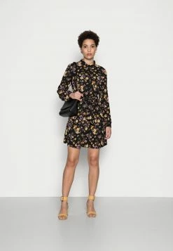 Anna Field BELTED BLOUSE DRESS - Vestido Camisero - Black/lilac, Mujer -Anna Field Ventas 2022 3b715156ceb044b7a208bfe8f8af018b