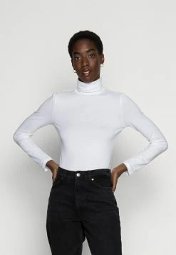 Anna Field BASIC ROLL NECK LONG SLEEVES TOP - Camiseta De Manga Larga - White, Mujer