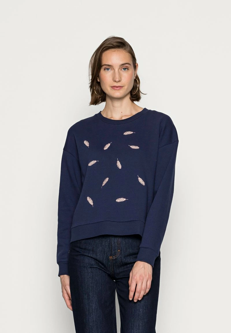 Anna Field Embroidered Sweatshirt Regular Fit - Sudadera - Dark Blue, Mujer 3 Anna Field Embroidered Sweatshirt Regular Fit - Sudadera - Dark Blue, Mujer