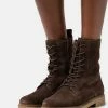 Anna Field LEATHER - Botines Con Cordones - Brown, Mujer