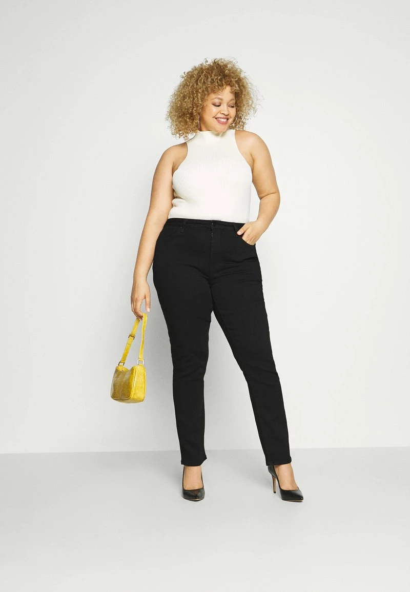 Anna Field STRAIGHT LEG - Vaqueros Rectos - Black Denim, Mujer 4 Anna Field STRAIGHT LEG - Vaqueros Rectos - Black Denim, Mujer - Imagen 2