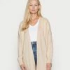Anna Field OPEN WOOL BLEND CARDIGAN - Chaqueta De Punto - Camel, Mujer