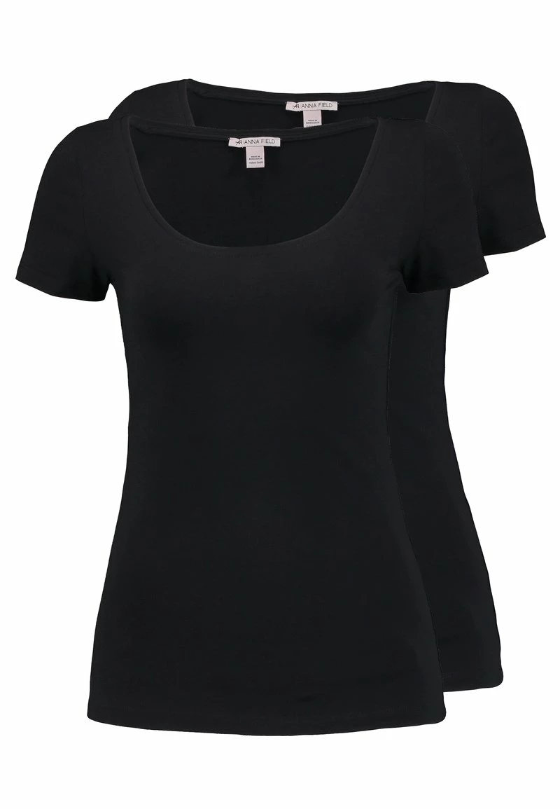 Anna Field 2 PACK - Camiseta Básica - Black, Mujer 3 Anna Field 2 PACK - Camiseta Básica - Black, Mujer