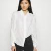 Anna Field Semi Sheer Blouse - Camisa - White, Mujer -Anna Field Ventas 2022 4e7850c61fb74554a8aab0aeafc29fc9