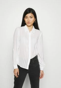 Anna Field Semi Sheer Blouse - Camisa - White, Mujer