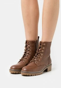 Anna Field Botines Con Cordones - Cognac, Mujer