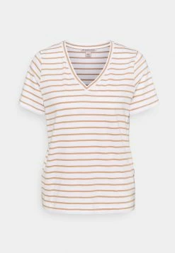 Anna Field Camiseta Estampada - White/camel, Mujer