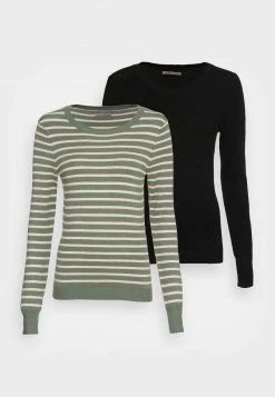 Anna Field 2 PACK JUMPER - Jersey De Punto - Black, Green/beige, Mujer -Anna Field Ventas 2022 5ce1fc0dfd6c4a9ba6c0166061bd2645