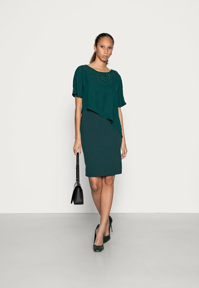 Anna Field Occasion Mini Bodycon Dress With Mesh Short Sleeves - Vestido De Cóctel - Dark Green, Mujer 4 Anna Field Occasion Mini Bodycon Dress With Mesh Short Sleeves - Vestido De Cóctel - Dark Green, Mujer - Imagen 2