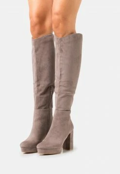 Anna Field Botas De Tacón - Taupe, Mujer