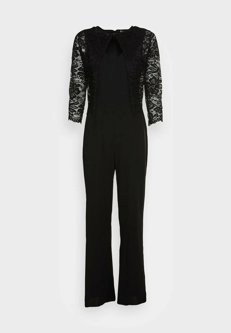 Anna Field Occasion SET - Detacheable Lace Top With V Neck Sleeveless Jumpsuit - Mono - Black, Mujer 6 Anna Field Occasion SET - Detacheable Lace Top With V Neck Sleeveless Jumpsuit - Mono - Black, Mujer - Imagen 4