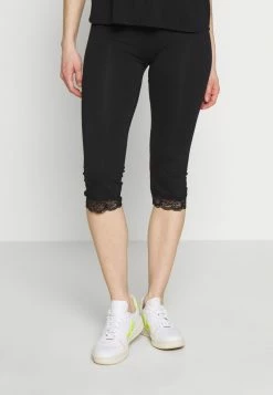 Anna Field Capri Leggings With Lace - Leggings - Black, Mujer