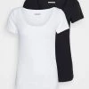 Anna Field 2 PACK - Camiseta Básica - Black/white, Mujer -Anna Field Ventas 2022 6c8b642eb4f04624b333158b0cbf1e2f