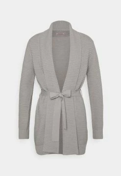 Anna Field BELTED CARDIGAN - Chaqueta De Punto - Grey, Mujer