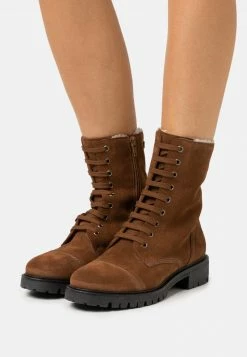 Anna Field LEATHER - Botines Con Cordones - Cognac, Mujer