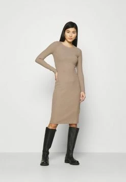 Anna Field Vestido De Punto - Light Brown, Mujer