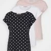 Anna Field 3 PACK - Camiseta Estampada - Light Pink/black/white, Mujer -Anna Field Ventas 2022 79db25e9324742bbb2660b4b0d25af75