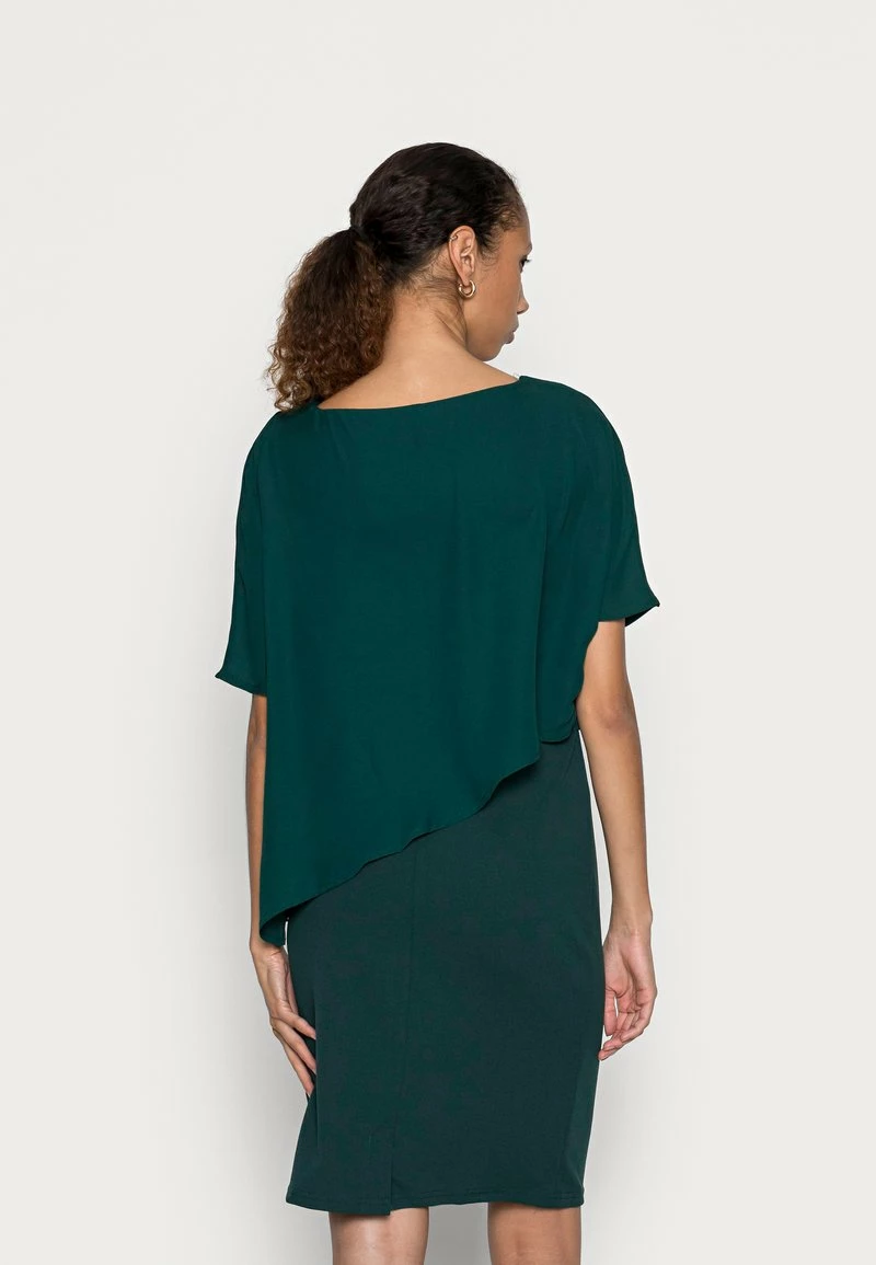 Anna Field Occasion Mini Bodycon Dress With Mesh Short Sleeves - Vestido De Cóctel - Dark Green, Mujer 5 Anna Field Occasion Mini Bodycon Dress With Mesh Short Sleeves - Vestido De Cóctel - Dark Green, Mujer - Imagen 3