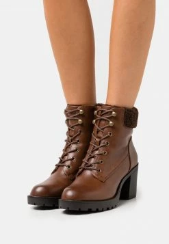 Anna Field Botines Con Plataforma - Cognac, Mujer
