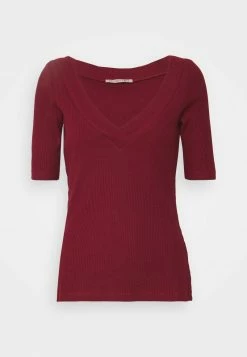 Anna Field Camiseta Estampada - Dark Red, Mujer