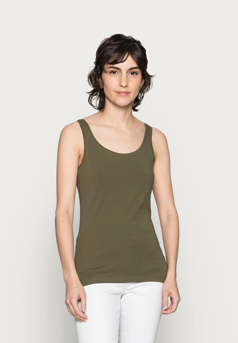 Anna Field BASIC TANK 3er Pack - Top - Black/white /khaki, Mujer 6 Anna Field BASIC TANK 3er Pack - Top - Black/white /khaki, Mujer - Imagen 4