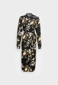 Anna Field SHIRT COLLAR MIDI BELTED DRESS - Vestido Camisero - Black/yellow/white, Mujer -Anna Field Ventas 2022 9e0a31ee05004e0385a78e4463264e03