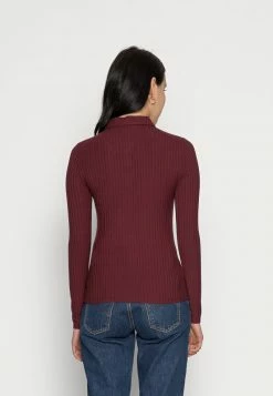 Anna Field RIBBED POLO LONGSLEEVE - Camiseta De Manga Larga - Dark Red, Mujer -Anna Field Ventas 2022 9ee6b0466f62421d992c9fd0e4d2bb12