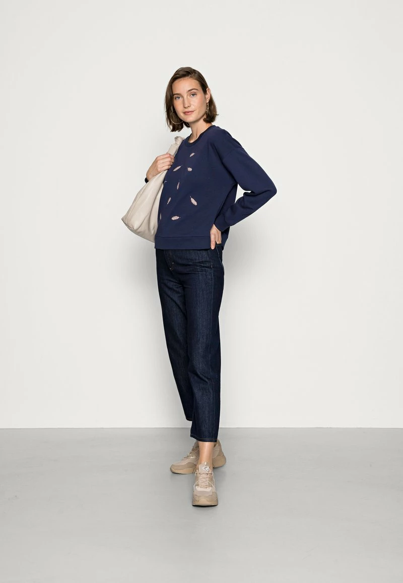 Anna Field Embroidered Sweatshirt Regular Fit - Sudadera - Dark Blue, Mujer 4 Anna Field Embroidered Sweatshirt Regular Fit - Sudadera - Dark Blue, Mujer - Imagen 2