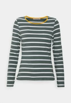 Anna Field STRIPEY CONTRAST - Camiseta De Manga Larga - Light Green, Mujer
