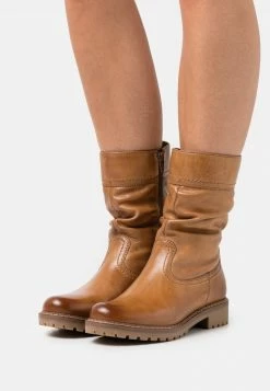 Anna Field LEATHER - Botines - Cognac, Mujer